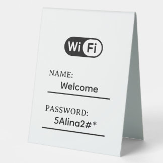 Simple Business Wifi Password and Network