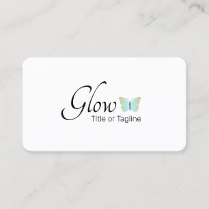 Simple Butterfly Aesthetician Beauty Spa Logo Business Card