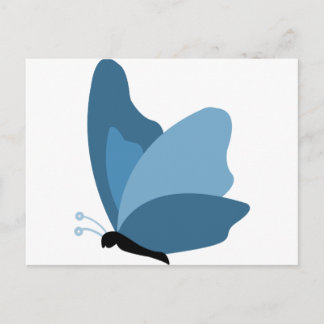 Simple Butterfly - Blue Postcard