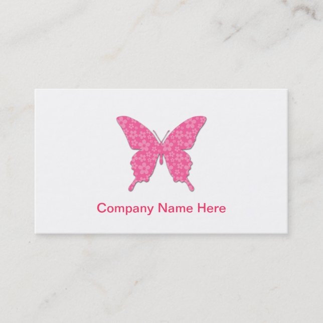 Simple Butterfly Business Cards (Front)
