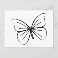 Simple Butterfly Line Drawing