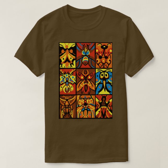Simple butterfly pattern T-Shirt (Design Front)