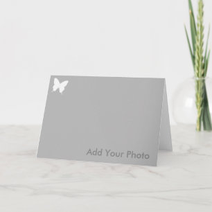 Simple Butterfly Photo Personalised Thank You Card