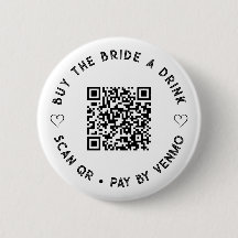 Simple Buy The BRIDE a Drink QR Code Button