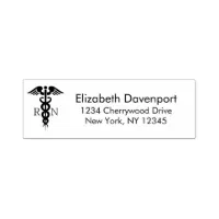 Simple Caduceus Registered Nurse RN Symbol Self inking Stamp Zazzle