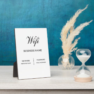 Simple Cafe Wifi Password Plaque