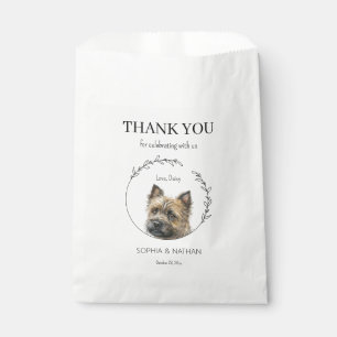 Simple Cairn Terrier Wedding Thank You Favour Bag