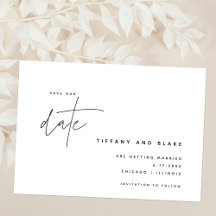 Simple Calligraphy Black White Modern Chic