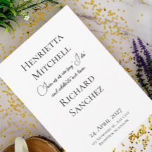 Simple Calligraphy Black & White Wedding