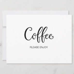 Simple Calligraphy "Coffee" Wedding sign