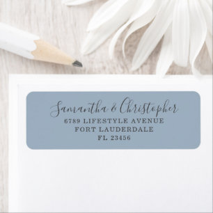 Simple Calligraphy Dusty Blue Wedding