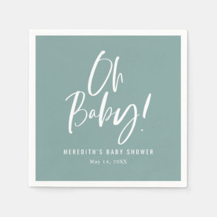 Simple Calligraphy Gender Neutral Baby Shower Napkin