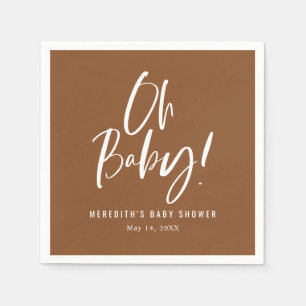 Simple Calligraphy Gender Neutral Baby Shower Napkin