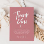 Simple Calligraphy Gender Neutral Baby Shower Thank You Card<br><div class="desc">Simple Calligraphy Gender Neutral Baby Shower thank you card features a fun and modern calligraphy on bold,  solid colours.</div>
