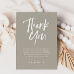 Simple Calligraphy Gender Neutral Baby Shower Thank You Card<br><div class="desc">Simple Calligraphy Gender Neutral Baby Shower thank you card features a fun and modern calligraphy on bold,  solid colours.</div>