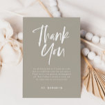 Simple Calligraphy Gender Neutral Baby Shower Thank You Card<br><div class="desc">Simple Calligraphy Gender Neutral Baby Shower thank you card features a fun and modern calligraphy on bold,  solid colours.</div>