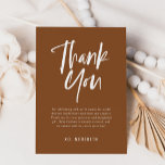Simple Calligraphy Gender Neutral Baby Shower Thank You Card<br><div class="desc">Simple Calligraphy Gender Neutral Baby Shower thank you card features a fun and modern calligraphy on bold,  solid colours.</div>