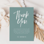 Simple Calligraphy Gender Neutral Baby Shower Thank You Card<br><div class="desc">Simple Calligraphy Gender Neutral Baby Shower thank you card features a fun and modern calligraphy on bold,  solid colours.</div>