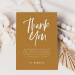 Simple Calligraphy Gender Neutral Baby Shower Thank You Card<br><div class="desc">Simple Calligraphy Gender Neutral Baby Shower thank you card features a fun and modern calligraphy on bold,  solid colours.</div>