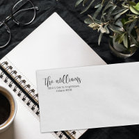 Simple Calligraphy Lettering Return Address
