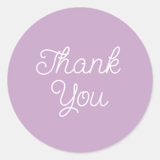 Simple Calligraphy Lilac Purple Thank You Seal