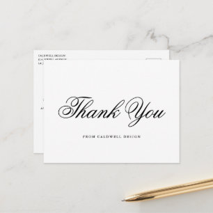 Simple Calligraphy Modern Business Postcard