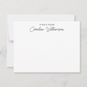 Simple Calligraphy Personalised Stationery From Card