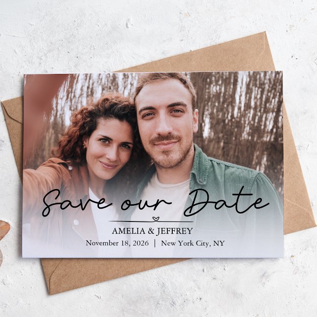 Simple Calligraphy Photo  Save The Date (Creator Uploaded)