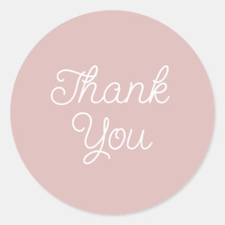 Simple Calligraphy Pink Mauve Thank You Seal