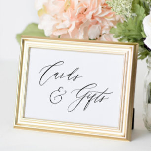 Simple Calligraphy Rustic Cards and Gifts Poster
