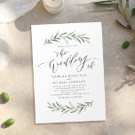 Simple calligraphy rustic greenery wedding invitation<br><div class="desc">greenery wedding invitation featured modern wedding calligraphy and rustic watercolor foliage design,  simple and elegant,  great for modern rustic wedding,  spring botanical garden wedding or summer country wedding. 
See all the matching pieces in collection</div>