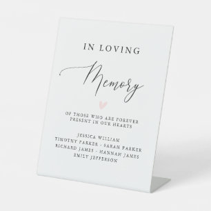 Simple Calligraphy Rustic Wedding Memorial Sign