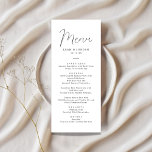 Simple Calligraphy Rustic Wedding  Menu<br><div class="desc">Simple Calligraphy Rustic Wedding Menu</div>