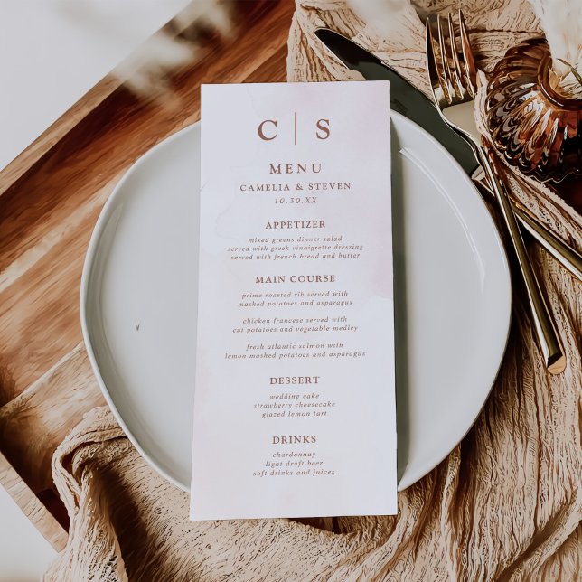 Simple Calligraphy Rustic Wedding Menu (Creator Uploaded)