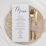 Simple Calligraphy Rustic Wedding Menus<br><div class="desc">Simple Calligraphy Rustic Wedding Menus Wedding Menus,  Rustic Wedding Menu,  Floral Wedidng Menu,  Wedding Table Menu</div>