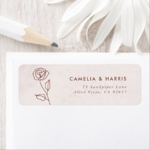 Simple Calligraphy Rustic Wedding Return Address