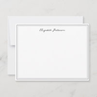 Simple Calligraphy Script Border Stationery