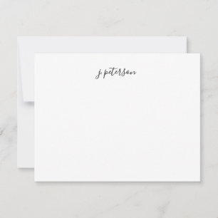Simple Calligraphy Script Name Note Card