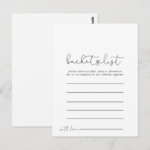 Simple Calligraphy Simple Bucket List Cards