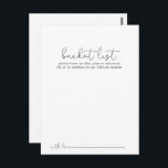 Simple Calligraphy Wedding Bucket List Cards<br><div class="desc">These simple calligraphy wedding bucket list cards are the perfect activity for a rustic wedding reception or bridal shower. The simple and elegant design features classic and fancy script typography in black and white. Change the wording to suit any life event. Bucket list sign is sold separately.</div>