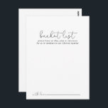 Simple Calligraphy Wedding Bucket List Cards<br><div class="desc">These simple calligraphy wedding bucket list cards are the perfect activity for a rustic wedding reception or bridal shower. The simple and elegant design features classic and fancy script typography in black and white. Change the wording to suit any life event. Bucket list sign is sold separately.</div>