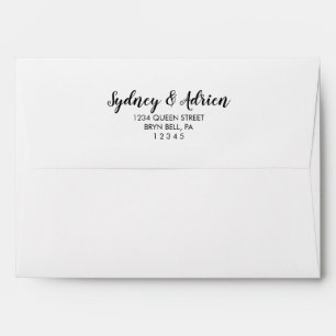 Simple Calligraphy Wedding Invitation Envelope