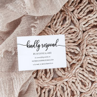 Simple Calligraphy Wedding Online RSVP