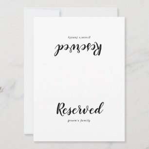 Simple Calligraphy Wedding Reserved Sign