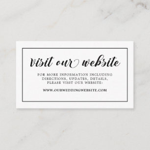 Simple Calligraphy Wedding Website Insert