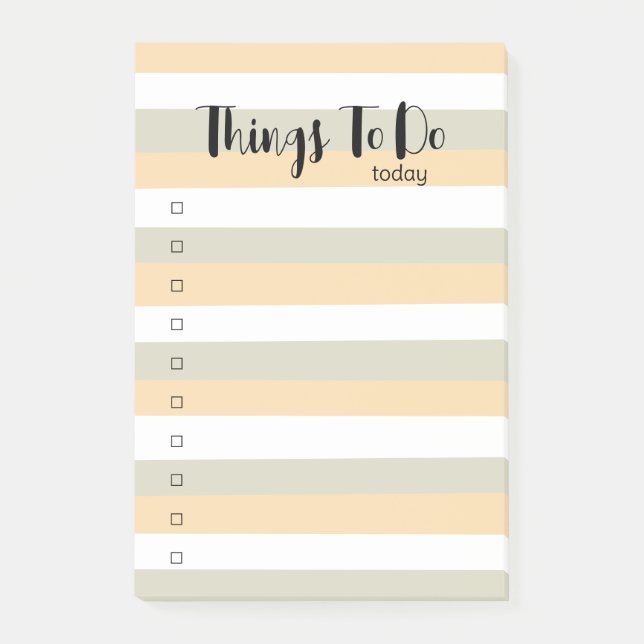 Simple Calm Colour To Do List Post-it Notes (Front)