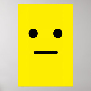 Simple Calm Yellow Face Poster