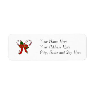 Simple Candy Cane Address Labels