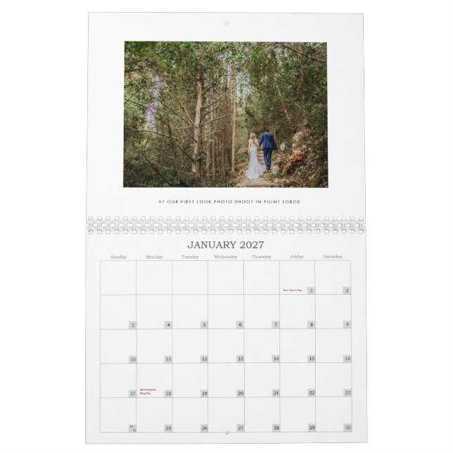 Simple Captions Photo Calendar (Jan 2027)
