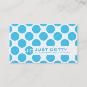 SIMPLE CARD bold polka dots aqua blue